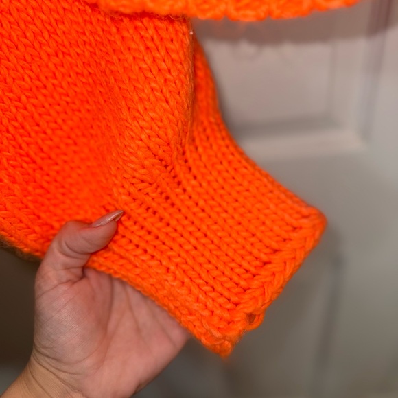 Davi&Dani Bright Orange & White Daisy Cardigan - Picture 7 of 8